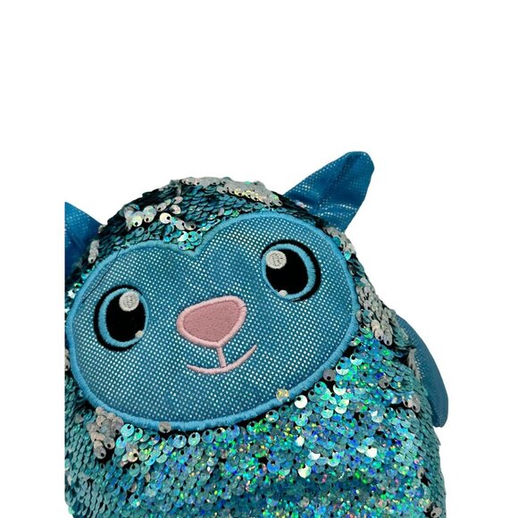 SHIMMEEZ SEQUINS 10 Inch PLUSH BLUE/Green Lamb‎ Sensory Toy Stuffed Animal - Picture 2 of 8
